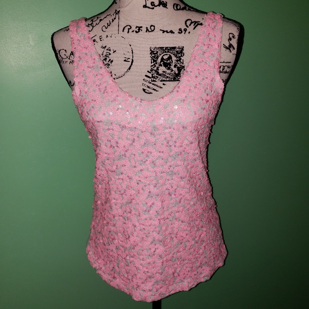 J.Crew Pink Sequin Top size X-Small